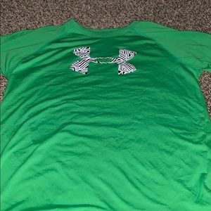 Under Armour green shirt
